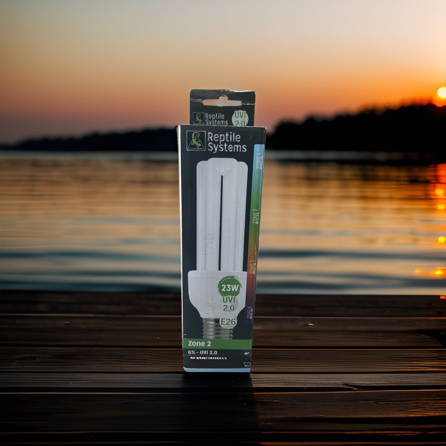 Reptile Compact Pro Basking Lamp – Ferguson Zone 2 Lamp: 6% UVB, Forest – Full Spectrum UVA & UVB Amphibian & Reptile Lighting – 7.09 Inch Fixture – 23 Watts