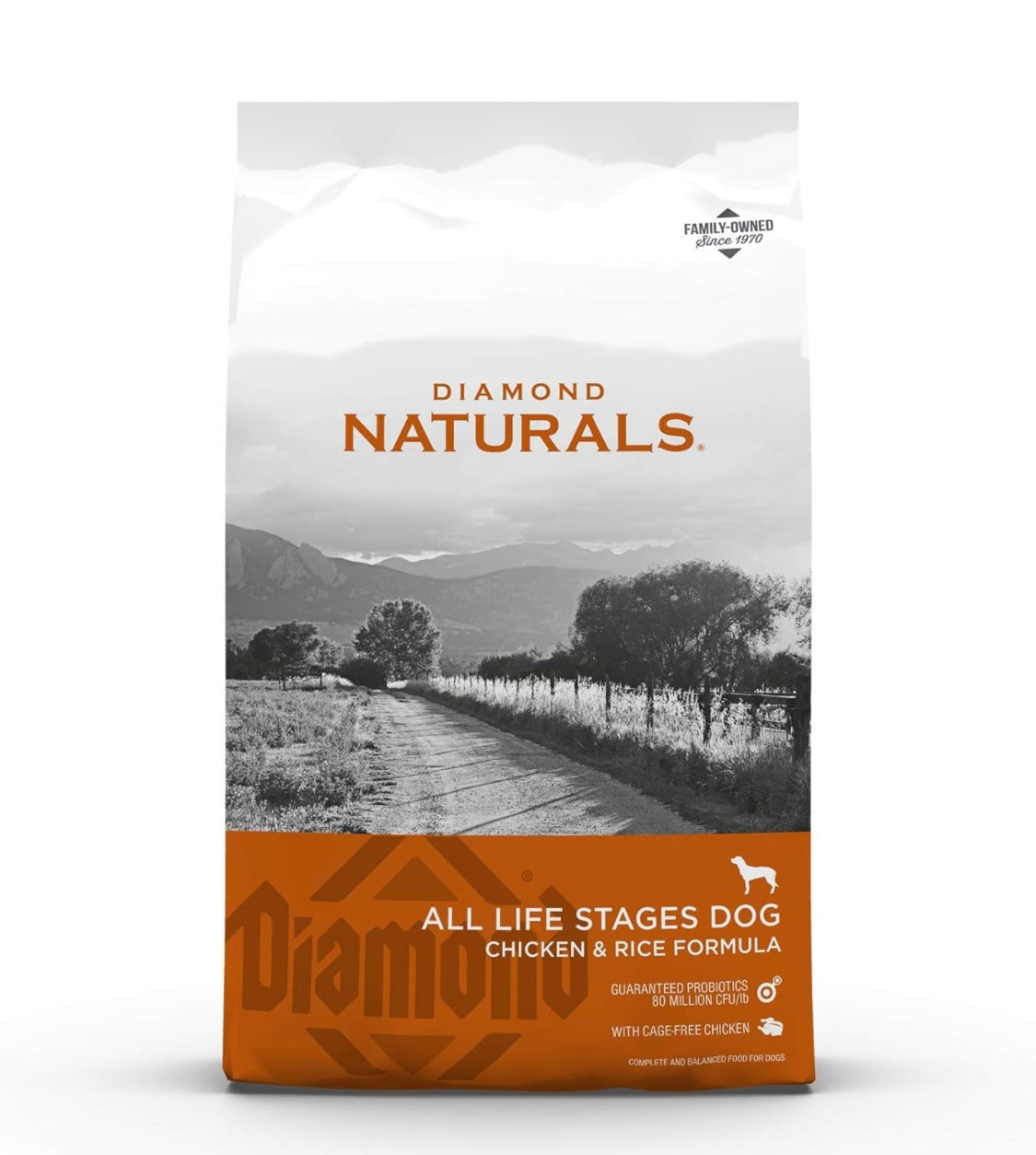 Diamond Naturals All Life Stages Chicken and Rice Formula Dry Dog Food Protein from Real Chicken, and Probiotics 40 Pound