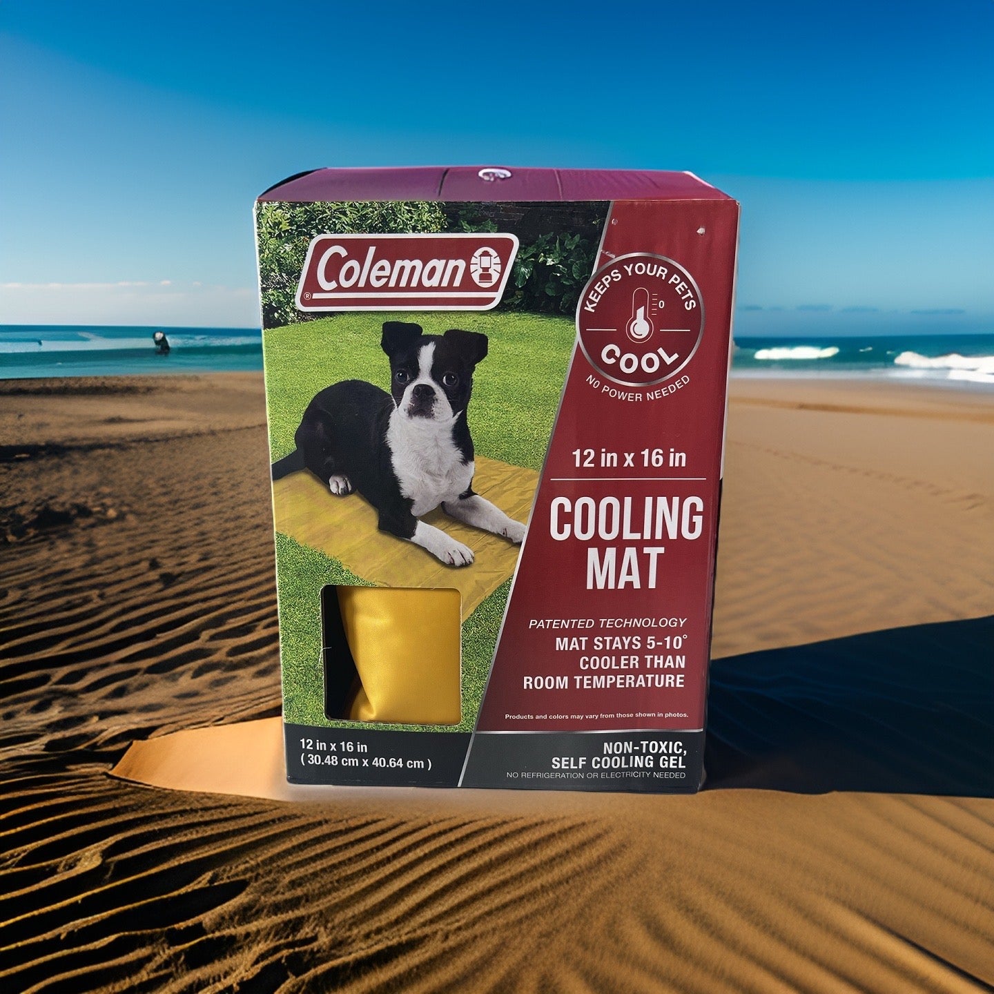 coleman cooling mat 12x16 non toxic, self cooling gel