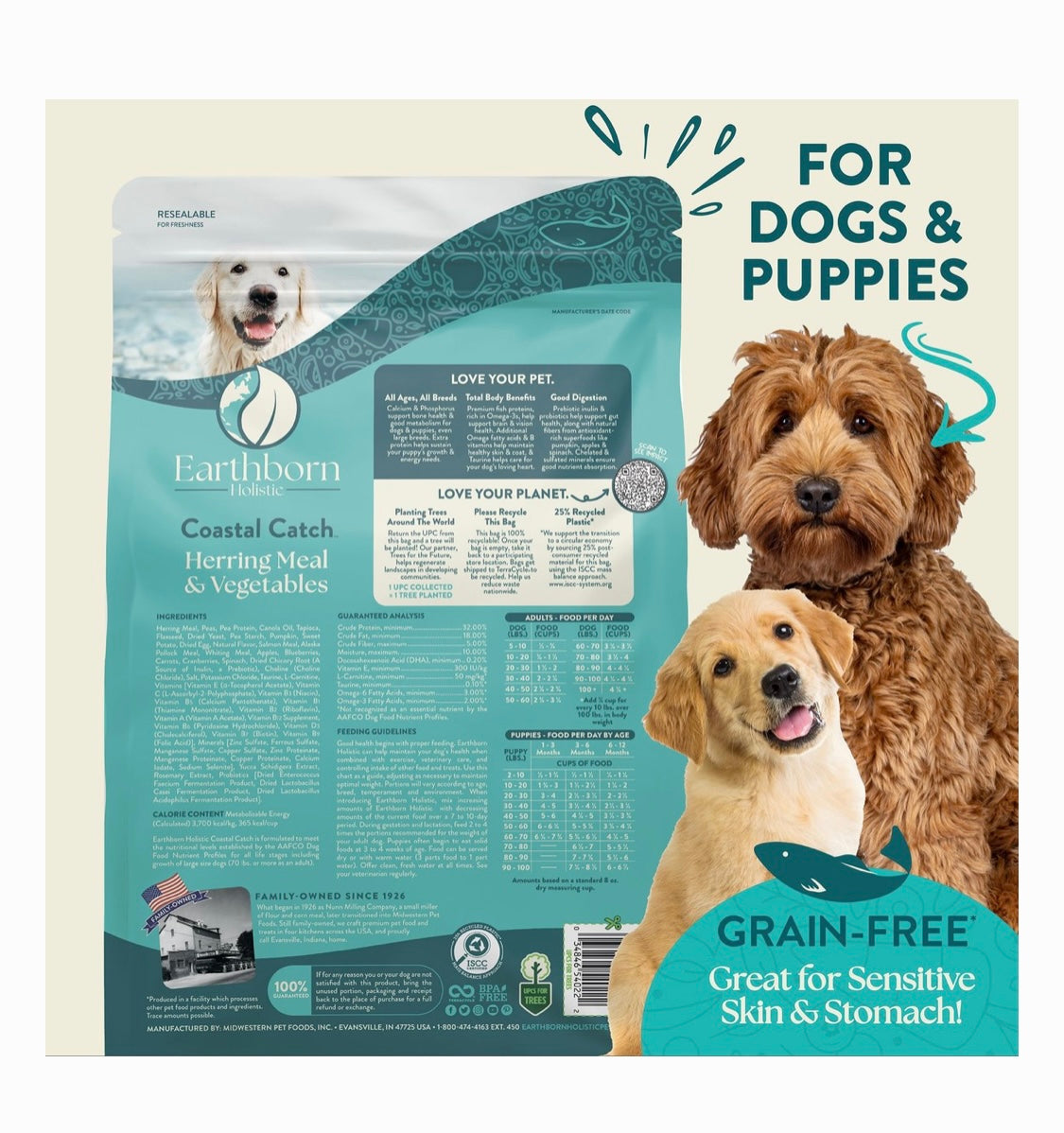 Earthborn Coastal Catch Dry Dog Food 4 Pound