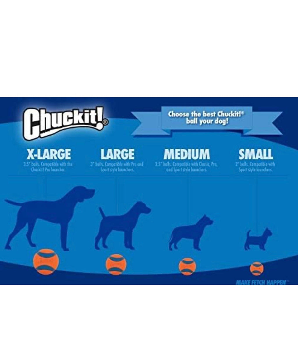 Chuckit! Max Glow Ball Dog Toy, Large (3 Inch Diameter) for Dogs 60-100 lbs, Pack of 1