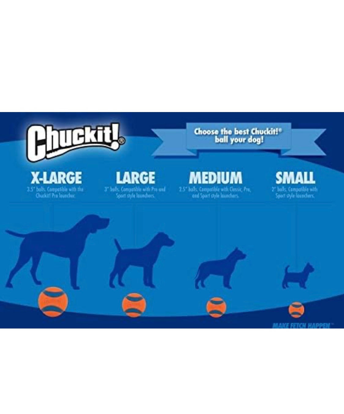 Chuckit! Max Glow Ball Dog Toy, Large (3 Inch Diameter) for Dogs 60-100 lbs, Pack of 1