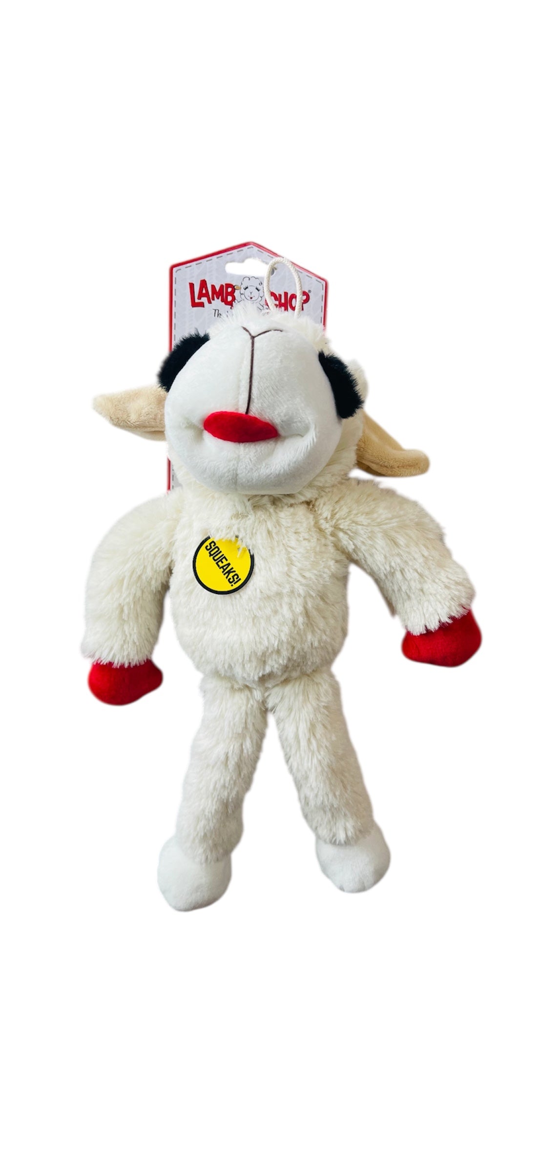 lamb chop squeaker dog toy 12 inches