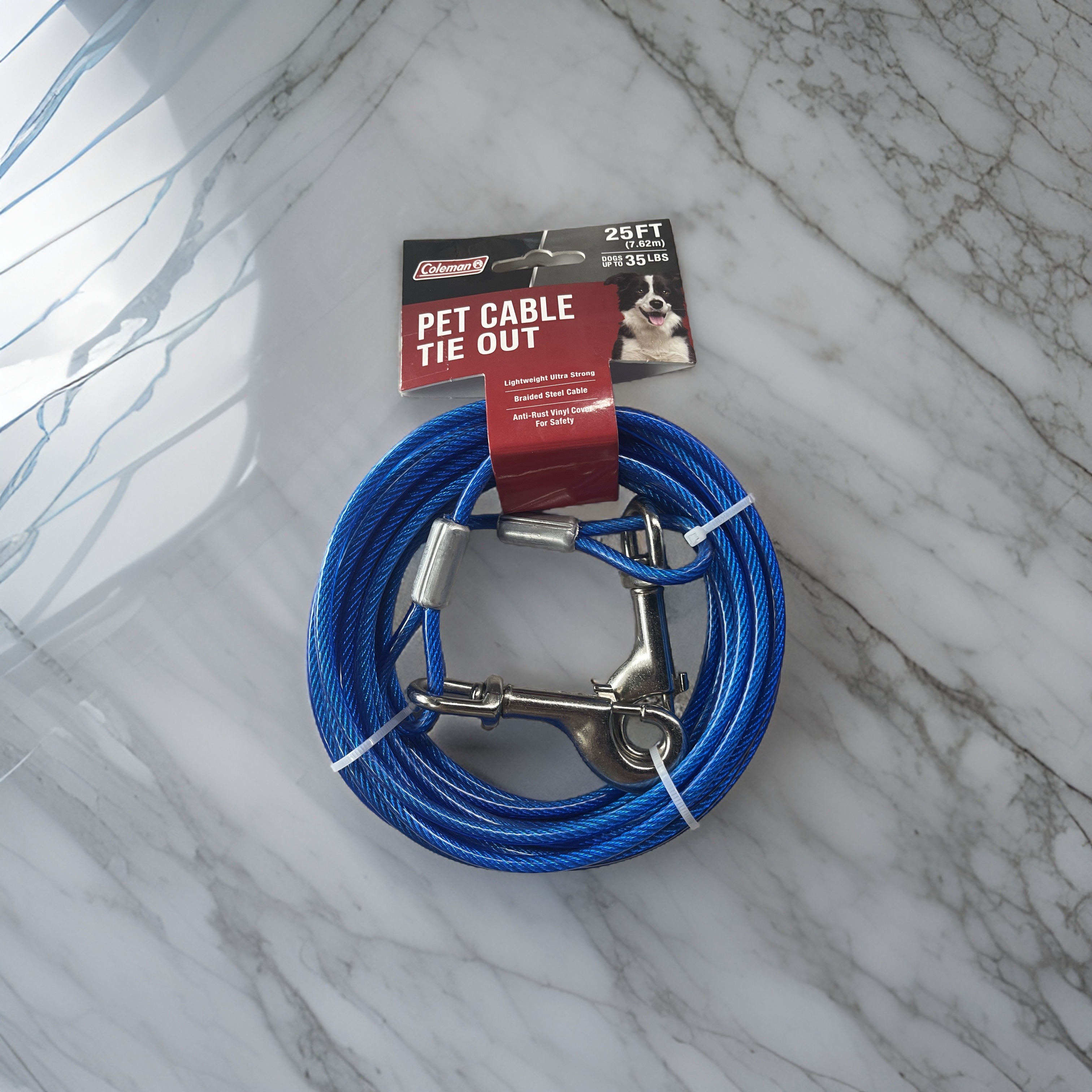 coleman pet cable tie out 25 ft dogs up to35 lbs