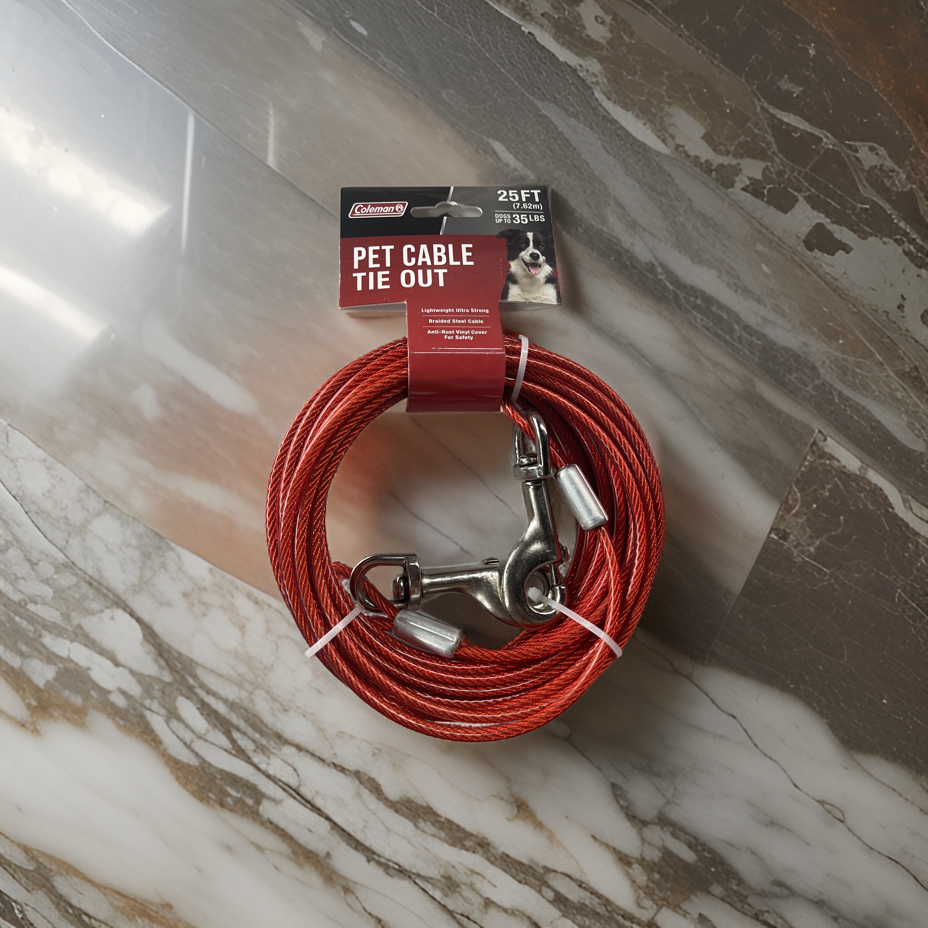 coleman pet cable tie out 25 ft dogs up to35 lbs