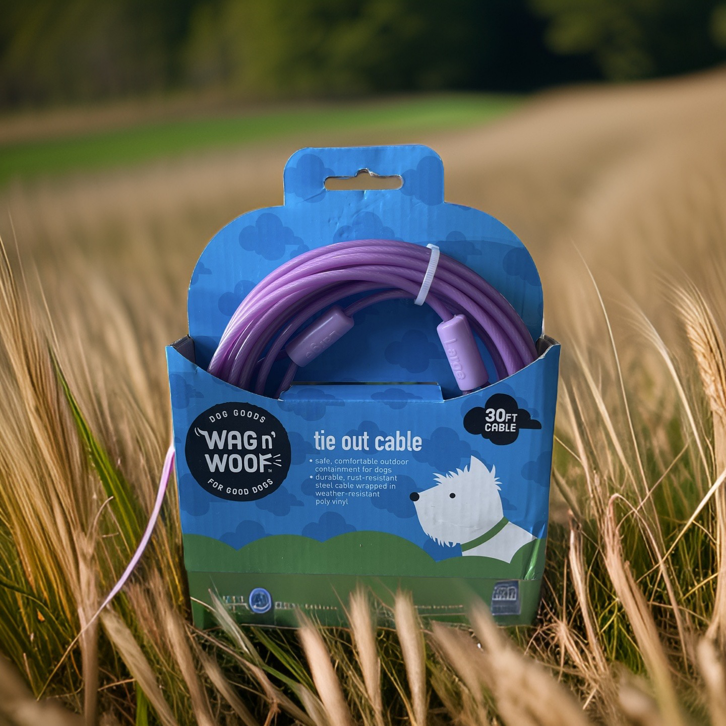 tie out cable wag and wood 30 ft cable