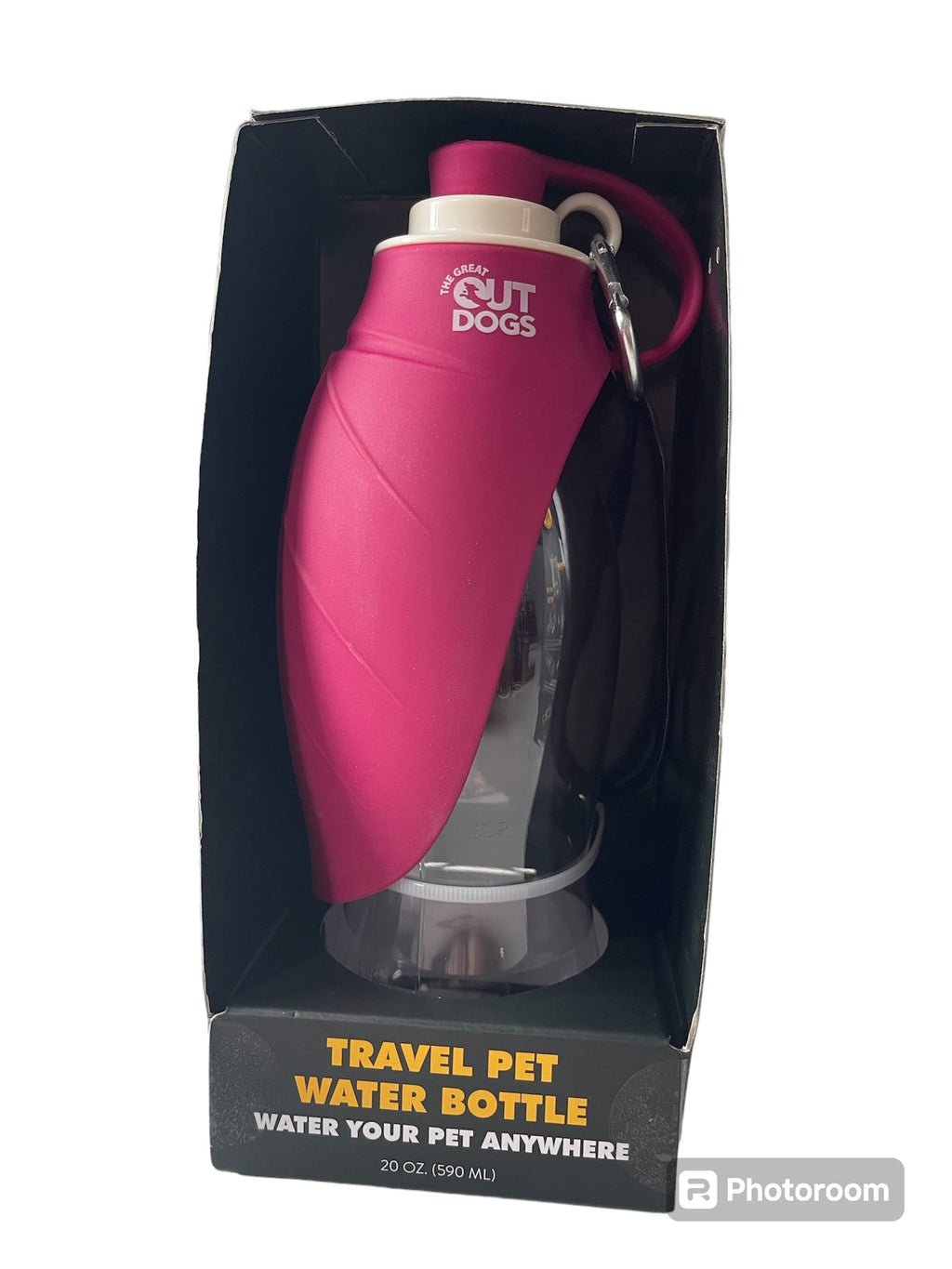 travel pet water bottle water you pet anywhere 20 oz pink color