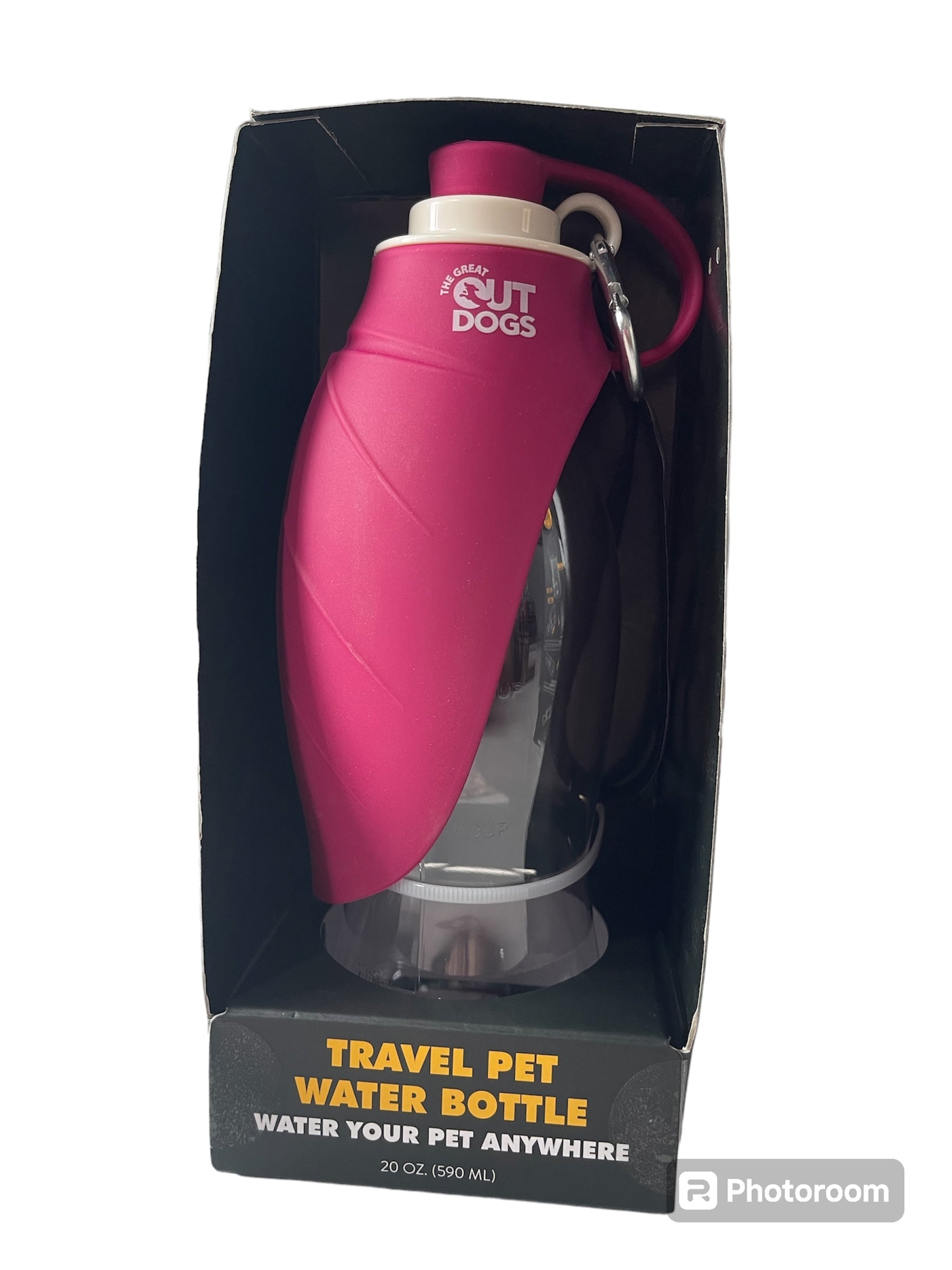 travel pet water bottle water you pet anywhere 20 oz pink color