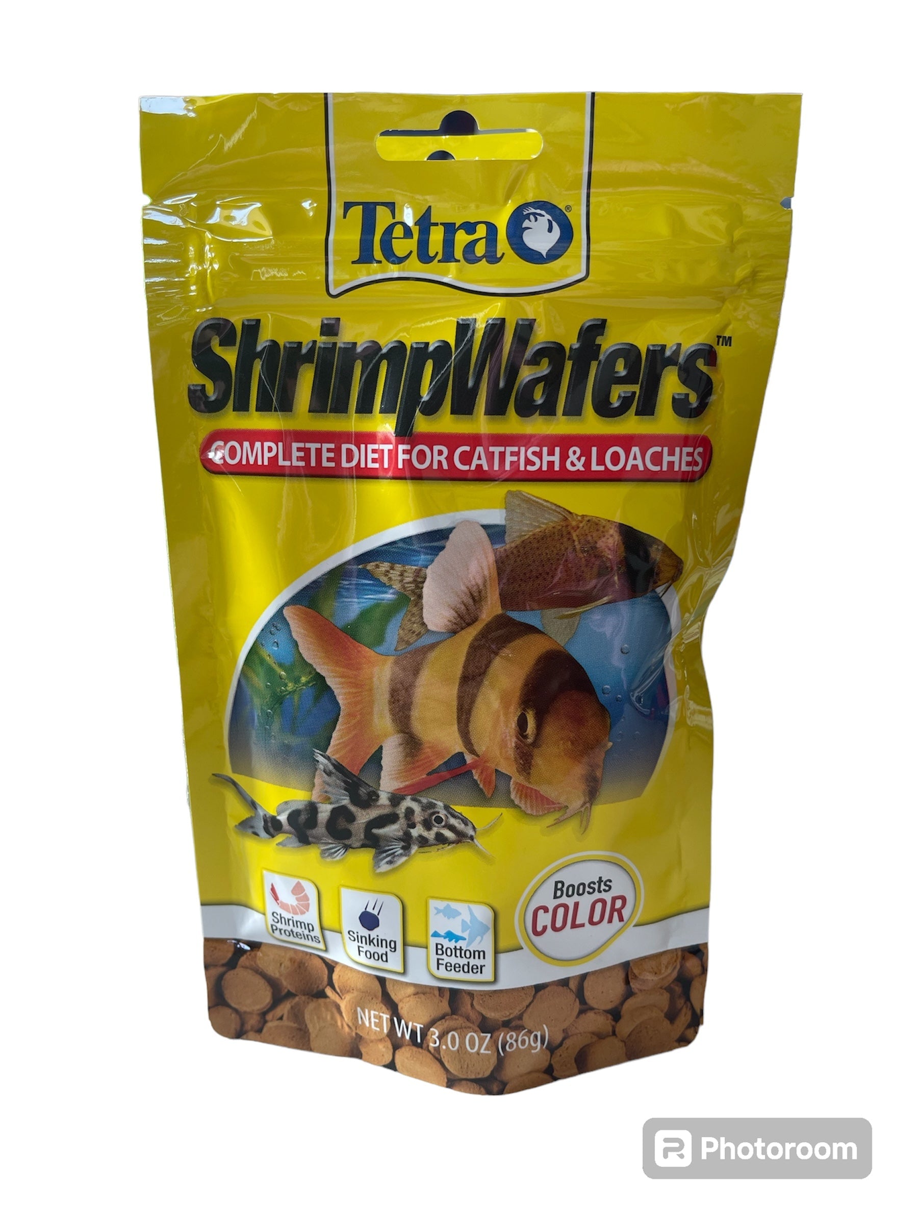 Tetra ShrimpWafers Complete Diet for Catfish and Loaches 3 Ounce